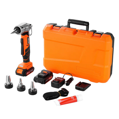 VEVOR Cordless Tube Expander, 20V Max Electric Tubing Expansion Tool for 1/2", 3/4", 1" PEX-A Pipes, 22000RPM Pipe Expander with 3 Expanding Head, 2pcs 2AH Battery, Fast Charger & Carrying Case - DDKGQ1234120IXSW9001V1 - view 1