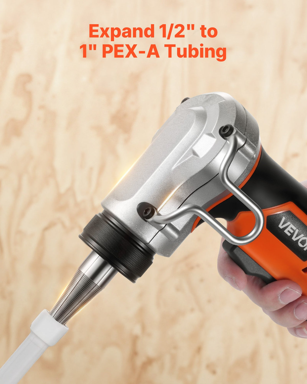 VEVOR Cordless Tube Expander, 20V Max Electric Tubing Expansion Tool for 1/2", 3/4", 1" PEX-A Pipes, 22000RPM Pipe Expander with 3 Expanding Head, 2pcs 2AH Battery, Fast Charger & Carrying Case - DDKGQ1234120IXSW9001V1 - view 3