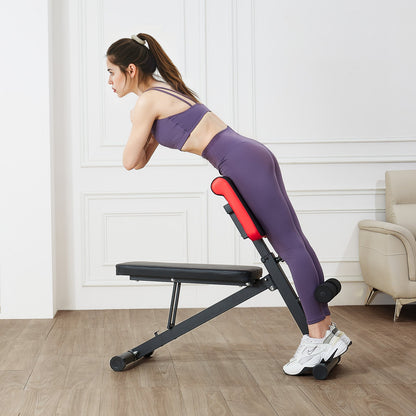 VEVOR Multi-Functional Weight Bench for Full Body Workout, Roman Chair Hyperextension Bench, 330 lbs Adjustable & Foldable Equipment for Back Arm Core Ab Workout, Sit Up Exercise Machine for Home Gym - DDKLMYAX330L58RT2V0 - view 9
