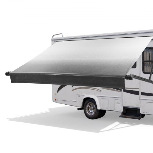 VEVOR Motorized RV Awning Complete Kit, 15.06FT Electric Retractable RV Awning with Aluminum Alloy Frame & Waterproof Fabric, Outdoor Camping Trailer Awnings Fit Most RVs (15FT Type, Gradient Black) - DDKSSSFCZYP1FIVQR001V9 - view 2