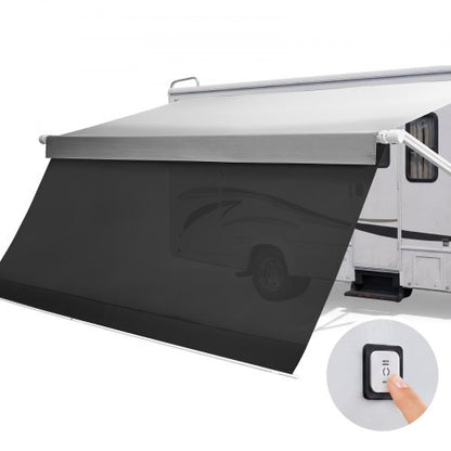 VEVOR Motorized RV Awning Complete Kit & Sunshade Screen, 18.06FT Electric Retractable RV Awning with Aluminum Alloy Frame & Waterproof Fabric, Outdoor Camping Trailer Awnings Fit Most RVs (18FT Type) - DDKSSSFCZYP2U1EJM001V9 - view 2