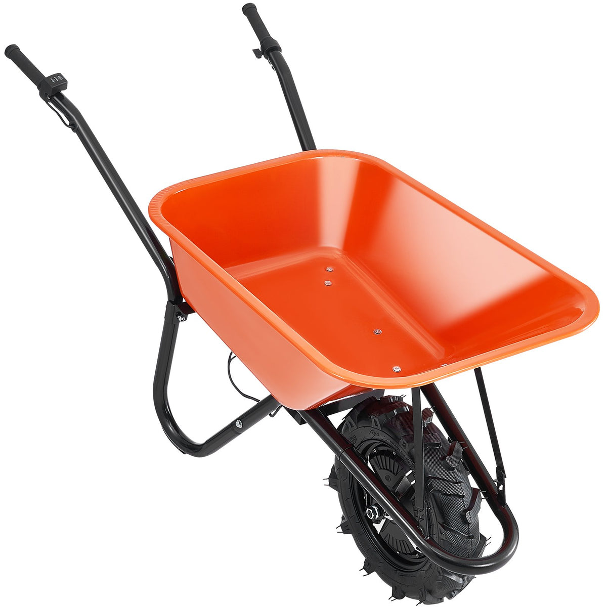 VEVOR Electric Wheelbarrow Cart, 500W Powered Utility Garden Wagon Dump Cart, 5 Cu. Ft. Load & 330 lbs Capacity with Metal Handle & 16" Track Wheels, One Wheel Barrow Yard Cart & Wagons for Lawn Farm - DDL2LHYTC1JL1DT7ZV1 - view 10