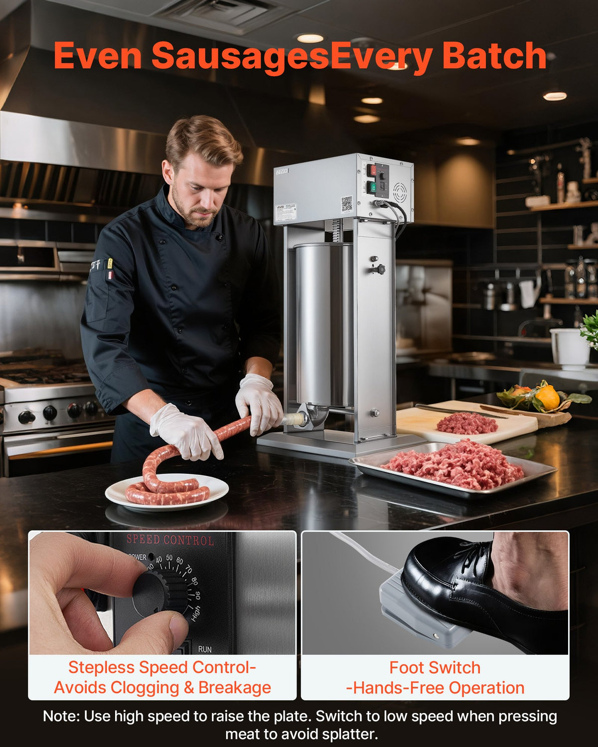 VEVOR Sausage Stuffers - Select Your Configuration - DDLSBXGGCJ250CTHB001V1 - view 2