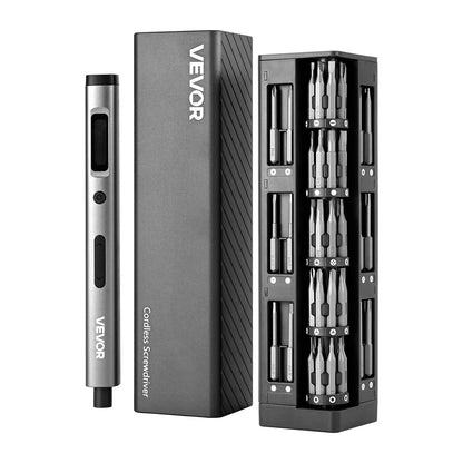 VEVOR Electric Precision Screwdriver Set, 52 Magnetic Bits, Mini Electric Screwdriver with Magnetic Storage Box, S2 Steel Bits, LED Light, Type-C Charging, for Phone, Laptop, and Electronics Repair - DDLSD4V500MA4UD9P001V9 - view 1
