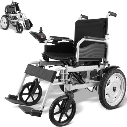 VEVOR Electric Wheelchair for Adults Seniors, 265 lbs Weight Capacity, 17.5in Width Lightweight Foldable Motorized Power Wheelchairs, UP to 12.5Miles Range All Terrain Power Chair, Adjustable Backrest - DDLY300LBS17XVGF9V1 - view 1