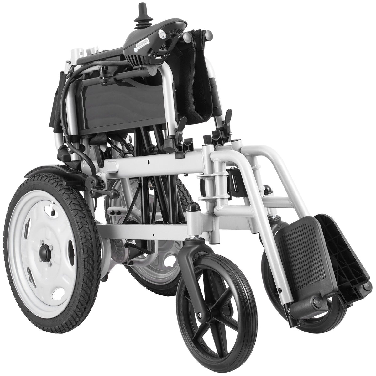 VEVOR Electric Wheelchair for Adults Seniors, 265 lbs Weight Capacity, 17.5in Width Lightweight Foldable Motorized Power Wheelchairs, UP to 12.5Miles Range All Terrain Power Chair, Adjustable Backrest - DDLY300LBS17XVGF9V1 - view 10