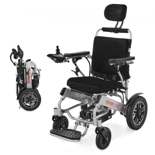 VEVOR Electric Wheelchair for Adults, 300lbs Capacity with Adjustable Backrest, Foldable & Lightweight Motorized Wheelchair, 13-Mile Range, All-Terrain Powered Chair, Portable for Seniors & Disabled - DDLYLHJ300LBR2GOG001V1 - view 2