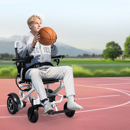 VEVOR Electric Wheelchair for Adults, 300lbs Capacity, Foldable & Lightweight Motorized Wheelchair, 13-Mile Long Travel Range, All-Terrain Powered Chair, Portable for Seniors & Disabled - DDLYLHJ300LBRL4EI001V1 - view 9
