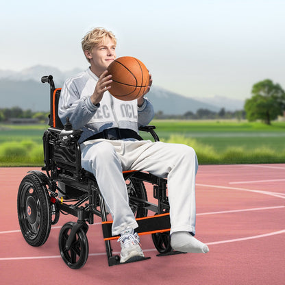 VEVOR Electric Wheelchair for Adults, 265lbs Capacity, Foldable & Lightweight Motorized Wheelchair, 13-Mile Long Travel Range, All-Terrain Powered Chair, Portable for Seniors & Disabled - DDLYTG265LBSCF1J6001V1 - view 9