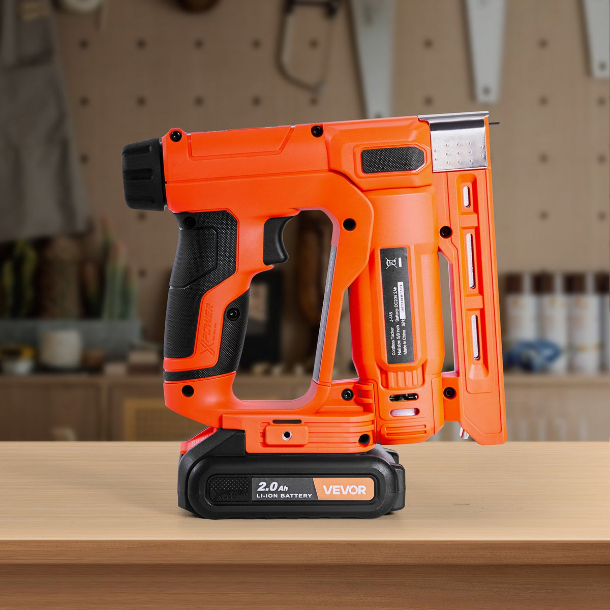 VEVOR Cordless Brad Nailer, 2-in-1 Nail Gun Staple Gun, 18 Gauge 5/8 inch, Includes 1000 Pcs Staples and 1000 Pcs Nails, with Battery and Charger, Non-Slip Rubber Grip, for Woodworking DIY Projects - DDMDQQX2H15811D3Y001V1 - view 9