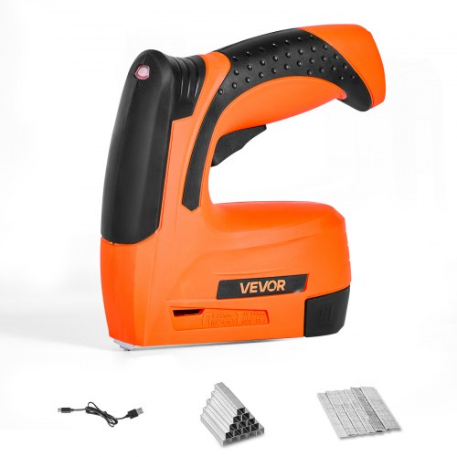 VEVOR Cordless Brad Nailer, 2-in-1 Nail Gun Staple Gun, 18 Gauge 5/8 inch, Battery Powered, with 1000 Pcs Staples and 1000 Pcs Nails, Non-Slip Rubber Grip, for Woodworking, Carpentry and DIY Projects - DDMDQQX2H158E0IXX001V1 - view 2