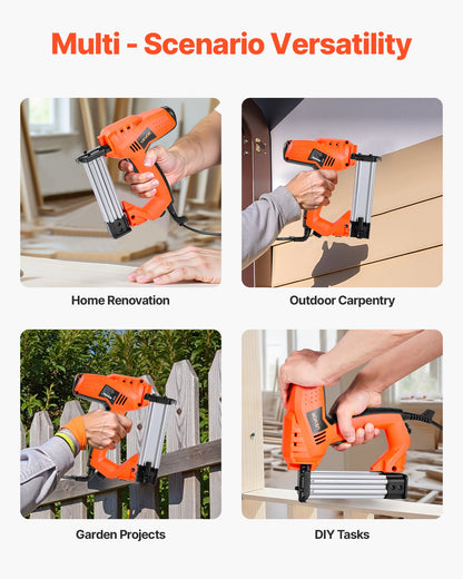 VEVOR Electric Nail Gun, 2-in-1 Staple Gun Brad Nailer, 18 Gauge 1-1/4 inch, Stapler Brad Nailer with 1000 Pcs Staples and 1000 Pcs Nails, Non-Slip Rubber Grip, for Woodworking and DIY Projects - DDMDQZX2H111W1Y7I001V1 - view 7