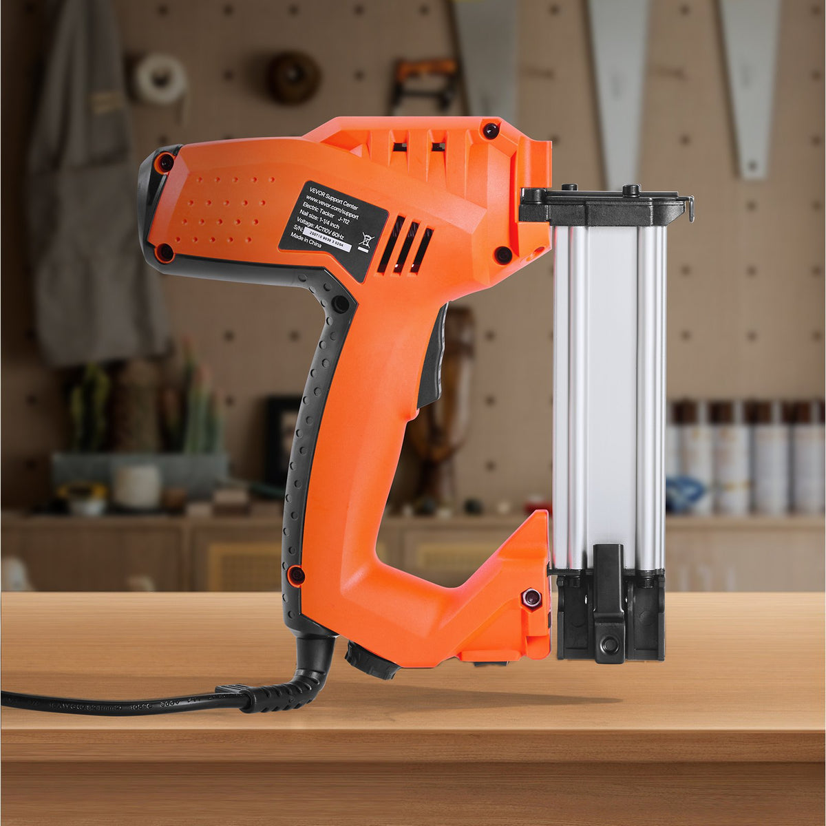 VEVOR Electric Nail Gun, 2-in-1 Staple Gun Brad Nailer, 18 Gauge 1-1/4 inch, Stapler Brad Nailer with 1000 Pcs Staples and 1000 Pcs Nails, Non-Slip Rubber Grip, for Woodworking and DIY Projects - DDMDQZX2H111W1Y7I001V1 - view 9