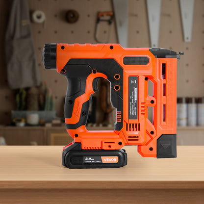 VEVOR Cordless Brad Nailer, 2-in-1 Nail Gun Staple Gun, 18 Gauge 1-1/4 inch, Includes 500 Pcs Staples and 500 Pcs Nails, with Battery and Charger, Non-Slip Rubber Grip, for Woodworking DIY Projects - DDMDQZX2H111YCLVI001V1 - view 9