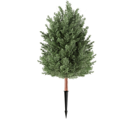 VEVOR Artificial Topiary Cedar Bush 3 Ft Set of 2 Greenery Fake Shrubs, PE Faux Trees with Ground Spikes, Indoor & Outdoor Green Plant for Front Door, Entryway, Porch, Balcony, Patio, Garden - DDMJCRGXJ36I05MFO001V0 - view 10
