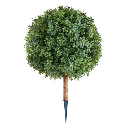 VEVOR Artificial Topiary Boxwood Trees with Ground Spike, 27 inch 2 Set Faux Shrubs & Bushes Potted Plants, Fake Silk Tree Look Real for Decor Front Porch Outdoor Indoor Patio Garden Balcony Backyard - DDMJCRGXJHYMXNYUV001V0 - view 10