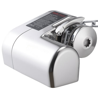 VEVOR Horizontal Fishing Windlass, 12V DC 600W, Windlass Anchor Systems Fit for 1/4-Inch Chain or 9/16 & 5/8 Inch Nylon Rope, Max Pull 573 lbs, 316 Stainless Steel Construction, for Boats 23-29.5 ft - DDMJSPS700LBWVZWN001V9 - view 10