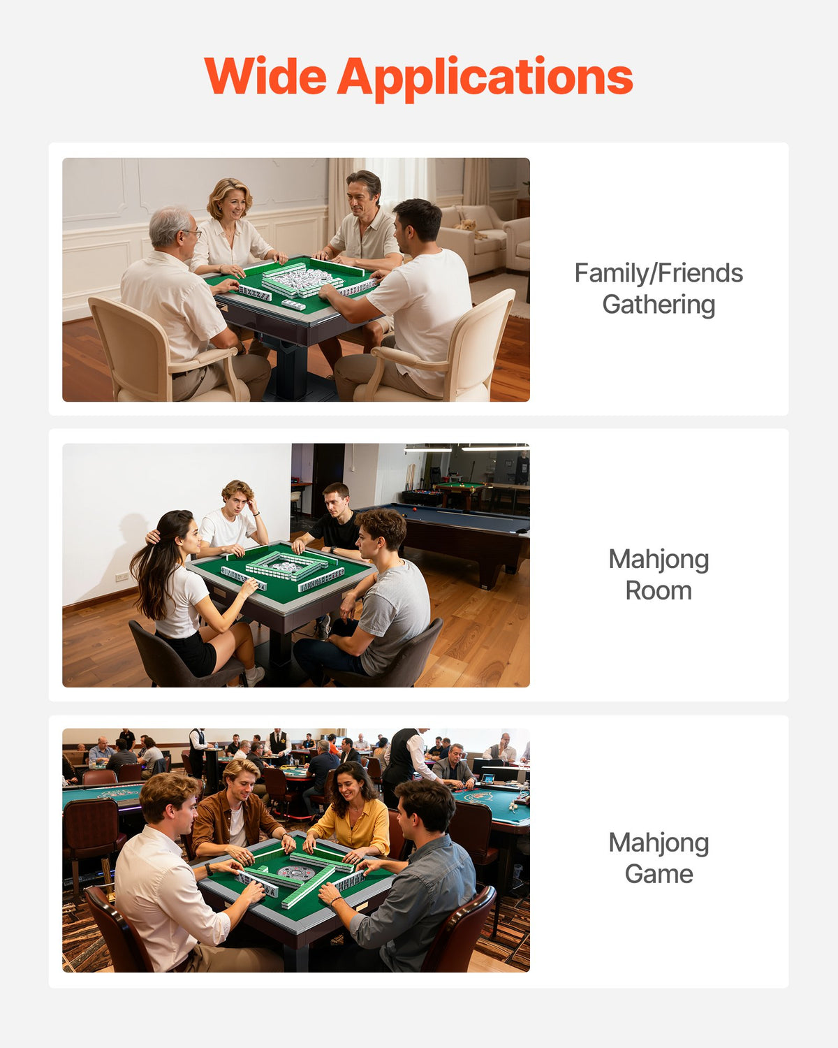 VEVOR Automatic Mahjong Table with Wheels, 2 Sets of 40 mm Tiles (164 Pcs), Roller Coaster Style Mahjong-Table, Foldable and Automatic Shuffler, for Home, Outdoor Leisure & Gifts for Mahjong Players - DDMJZXYS40MMEU2VX002V1 - view 7
