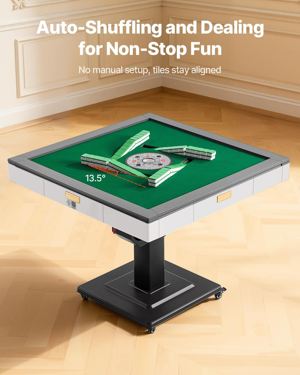 VEVOR Automatic Mahjong Table with Wheels, 2 Sets of 42 mm Tiles (152 Pcs), Roller Coaster Style Mahjong-Table, Foldable and Automatic Shuffler, for Home, Outdoor Leisure & Gifts for Mahjong Players - DDMJZXYS42MM4Q65O002V1 - view 3