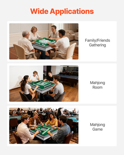 VEVOR Automatic Mahjong Table with Wheels, 2 Sets of 42 mm Tiles (152 Pcs), Roller Coaster Style Mahjong-Table, Foldable and Automatic Shuffler, for Home, Outdoor Leisure & Gifts for Mahjong Players - DDMJZXYS42MM4Q65O002V1 - view 7
