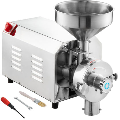 VEVOR Soybean Grinder Commercial Grinding Machine for Spices 3000W Corn Mill Grinder 100 KG/H Stainless Steel Corn Grinder Industrial Flour Milling Machine for Pepper Soybean Peanut Corn Grains - DDMPSGWYMJBXSPVJXV1 - view 1