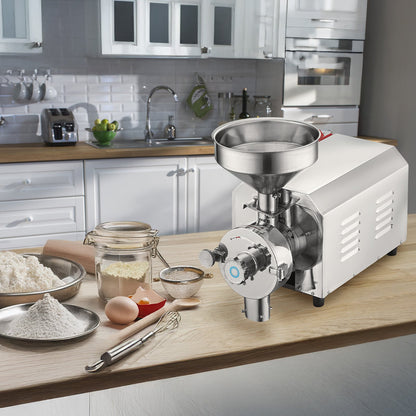 VEVOR Soybean Grinder Commercial Grinding Machine for Spices 3000W Corn Mill Grinder 100 KG/H Stainless Steel Corn Grinder Industrial Flour Milling Machine for Pepper Soybean Peanut Corn Grains - DDMPSGWYMJBXSPVJXV1 - view 9