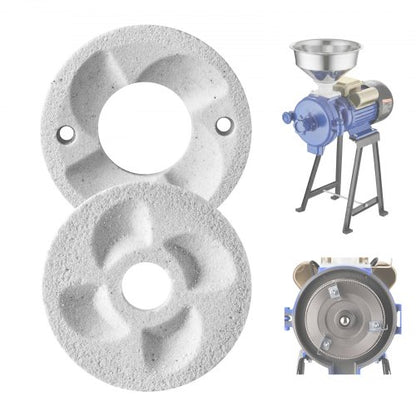 VEVOR 2PCS Grinding Sheets for Electric Grain Mill Grinder, Marble Dry & Wet Grinding Discs, Replacement Grinding Plates Compatible with VEVOR GM-002 Corn Spice Mill Grinder - DDMPSGWYMJDL5IQ2T001V0 - view 2