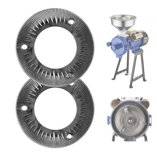 VEVOR 2PCS Grinding Sheets for Electric Grain Mill Grinder, Cast Iron Dry Grinding Discs, Replacement Grinding Plates Compatible with VEVOR GM-001, GM-002, GM-003 Corn Spice Mill Grinder - DDMPSGWYMJZTDXB5V001V0 - view 2
