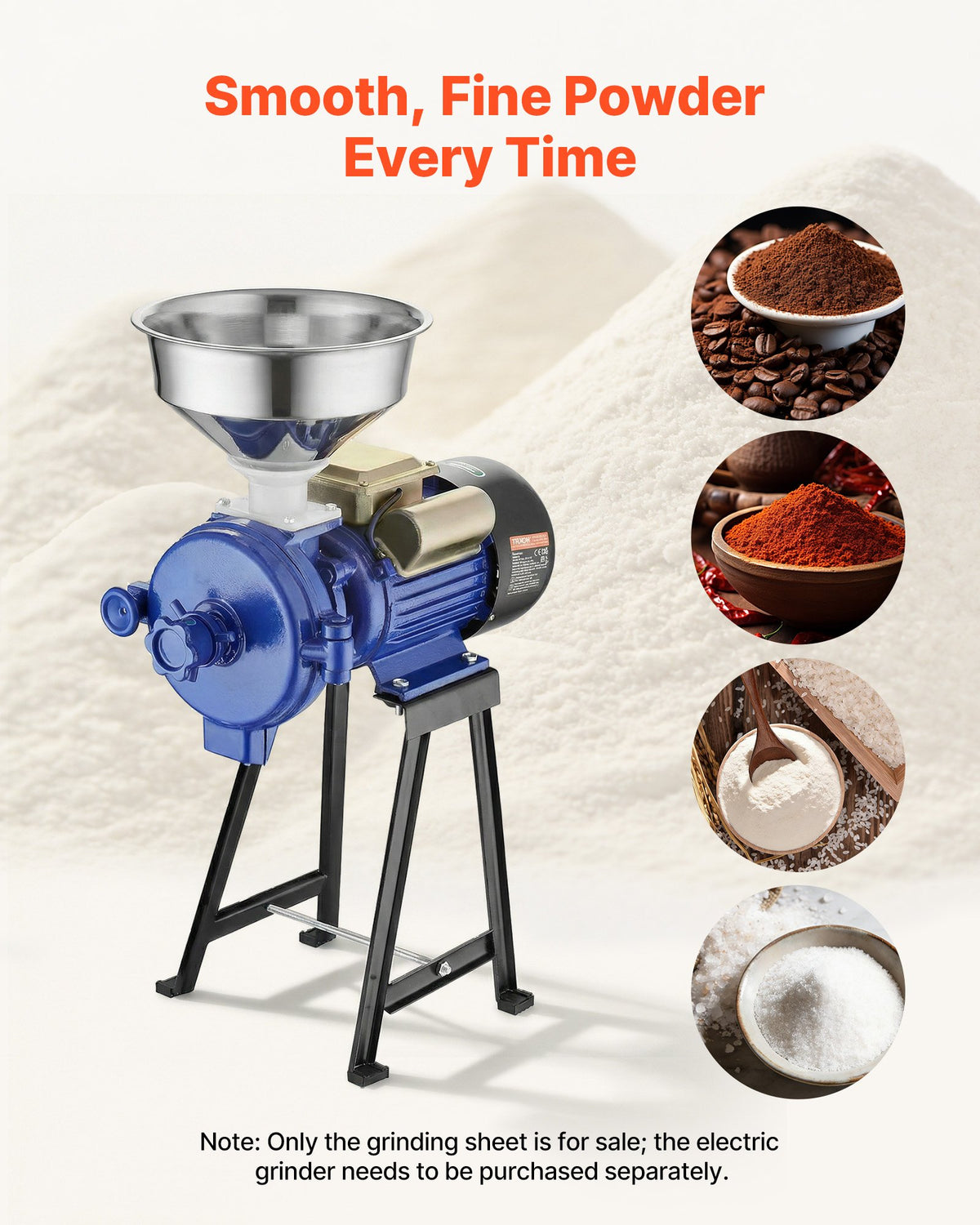 VEVOR 2PCS Grinding Sheets for Electric Grain Mill Grinder, Cast Iron Dry Grinding Discs, Replacement Grinding Plates Compatible with VEVOR GM-001, GM-002, GM-003 Corn Spice Mill Grinder - DDMPSGWYMJZTDXB5V001V0 - view 7