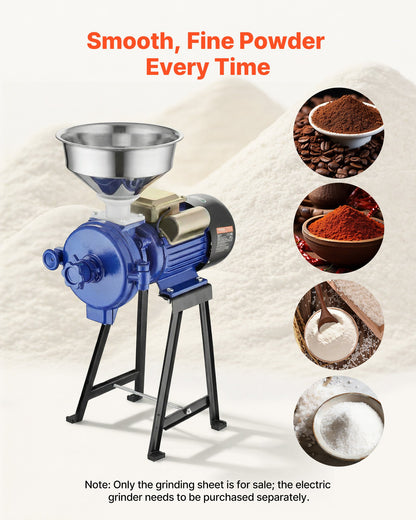 VEVOR 2PCS Grinding Sheets for Electric Grain Mill Grinder, Cast Iron Dry Grinding Discs, Replacement Grinding Plates Compatible with VEVOR GM-001, GM-002, GM-003 Corn Spice Mill Grinder - DDMPSGWYMJZTDXB5V001V0 - view 7