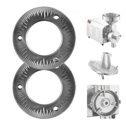 VEVOR 2PCS Grinding Sheets for Electric Grain Mill Grinder, Cast Iron Dry Grinding Discs, Replacement Grinding Plates Compatible with VEVOR HN-2200, HN-3000 Corn Spice Mill Grinder - DDMPSGWYMJZTQ4ZMQ001V0 - view 2