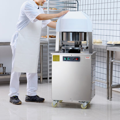 VEVOR Electric Dough Divider, 20PCS Automatic Dough Dividing Cutting Machine, 2.12oz - 9.17oz Equal Dough Cutter with Pure Copper Motor and 304 Stainless Steel Tray, for Bakery, Restaurant - DDMTFGQLD20LFYNM3V1 - view 9