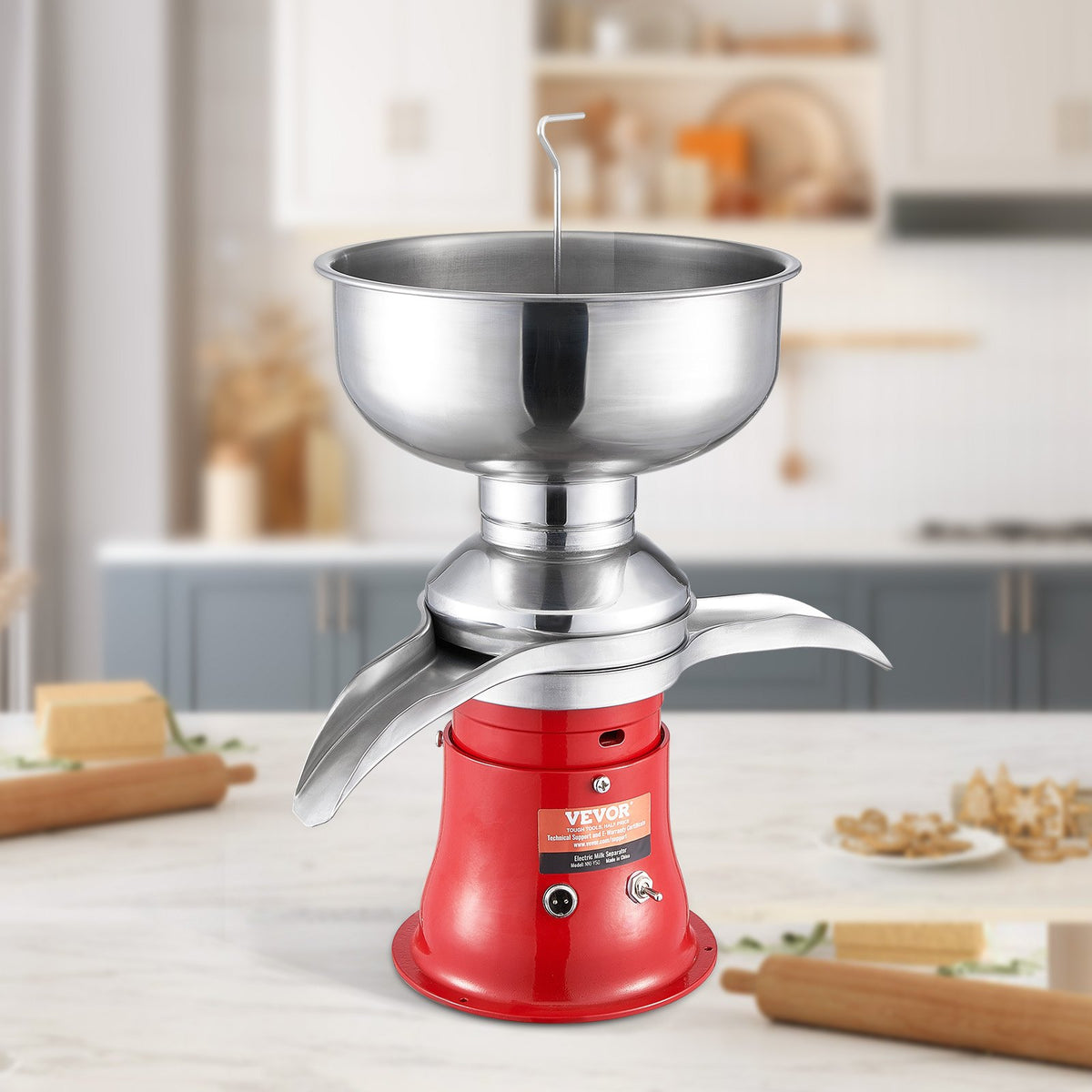VEVOR Milk Cream Centrifugal Separator, 304 Stainless Steel Electric Cream Separators, 100L/H Output 10500RPM Goat Milk Separator, 30W Cow Cream Separator, Milk Skimmer with 5L Bowl Capacity, 100-240V - DDNYFLQ5L30W8VEH8V1 - view 9