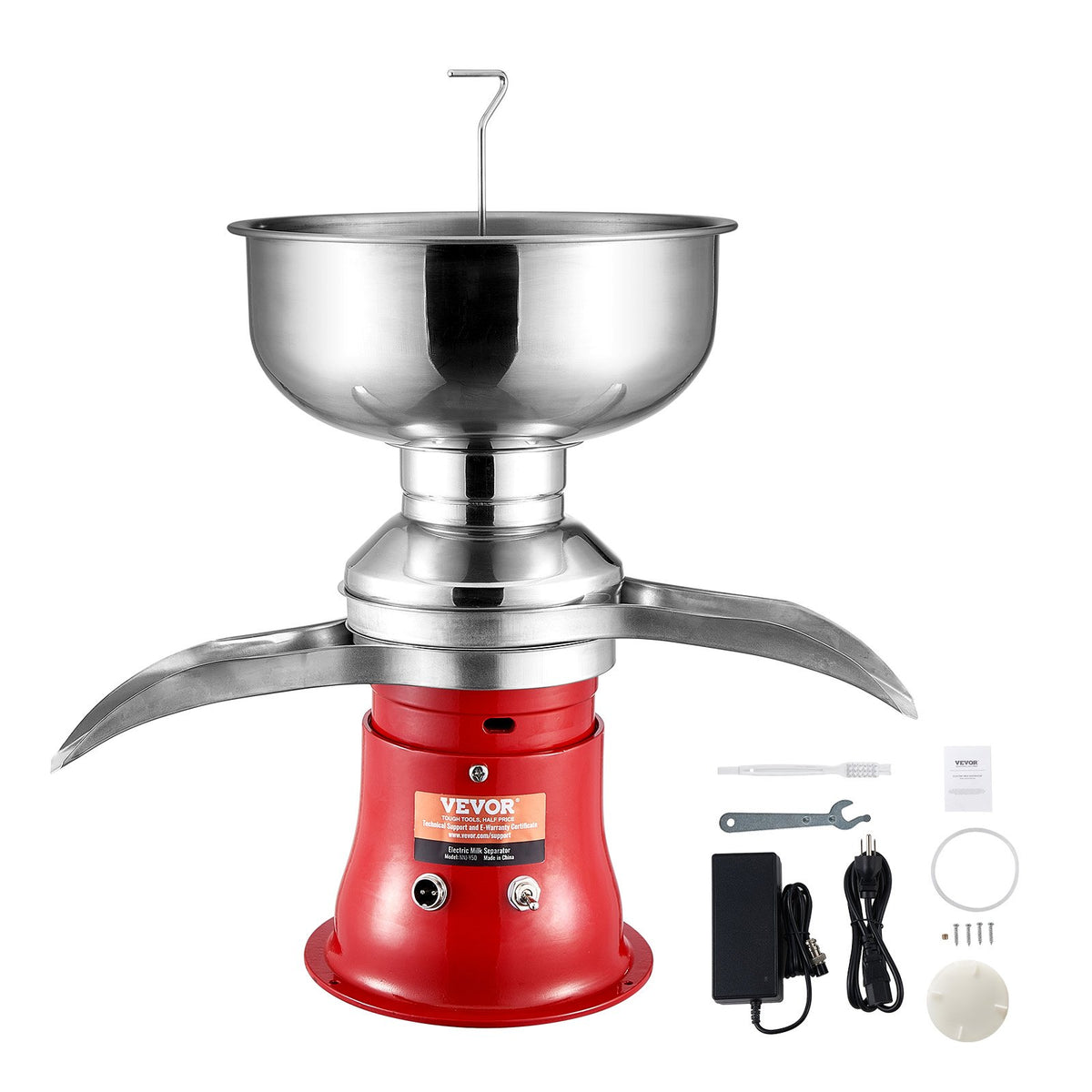VEVOR Milk Cream Centrifugal Separator, 304 Stainless Steel Electric Cream Separators, 100L/H Output 10500RPM Goat Milk Separator, 30W Cow Cream Separator, Milk Skimmer with 5L Bowl Capacity, 100-240V - DDNYFLQ5L30W8VEH8V1 - view 10