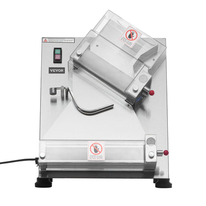 VEVOR Pizza Dough Roller Sheeter, 3-14 Inch Automatic Stainless Steel Pizza Press, Commercial Electric 370W Pasta Maker Machine, 260 pcs Per Hour, Adjustable Thickness, with Dough Press Lid - DDPSBYMJBXGY6W87L001V1 - view 10