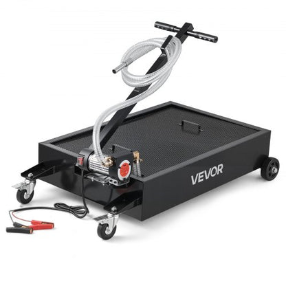 VEVOR Low Profile Oil Drain Pan, 15 Gallon Capacity, Rolling Oil Drain Pan with Electric Pump & 7.2 ft Hose, Leak-proof & Corrosion-resistant, Fit for Cars, SUVs, Trucks, Motorcycles, ATVs, Metal - DDQCPYPHS15GXFRN4001V9 - view 2