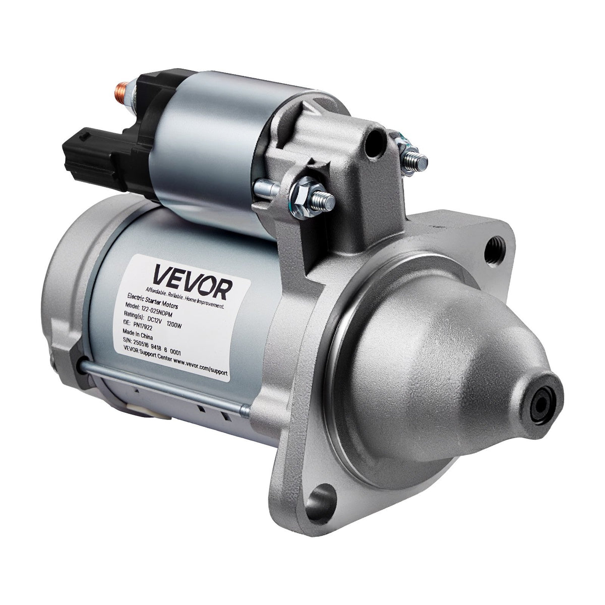 VEVOR Starter 17922, Starter Motor Replacement Compatible with BMW 1 Series M 3.0L L6 2011, 128i 3.0L L6 2008-2011, 325i/325xi 3.0L L6 2006, 335xi 3.0L L6 2007-2008, OEM 428000-1760 410-24145 LRS02298 - DDQDMDPN17924XNJ8001V9 - view 1