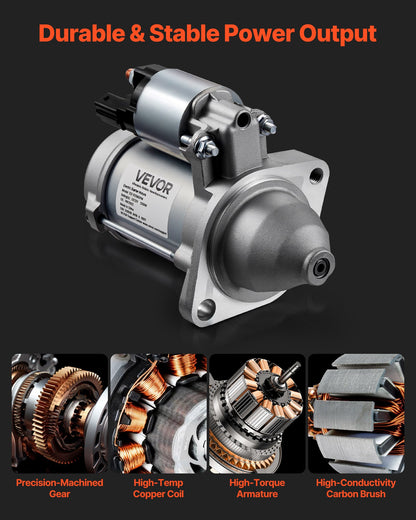 VEVOR Starter 17922, Starter Motor Replacement Compatible with BMW 1 Series M 3.0L L6 2011, 128i 3.0L L6 2008-2011, 325i/325xi 3.0L L6 2006, 335xi 3.0L L6 2007-2008, OEM 428000-1760 410-24145 LRS02298 - DDQDMDPN17924XNJ8001V9 - view 6