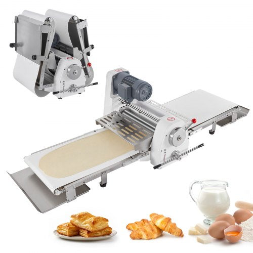 VEVOR Commercial Dough Sheeter Machine, 19.7-Inch Reversible Puff Pastry Sheeter and Fondant Roller, Electric Dough Roller 0-1.4" Adjustable Thickness, Folding Dough Sheeter for Bakeries, Pastries - DDQSJTM197INUF2ZCV1 - view 2