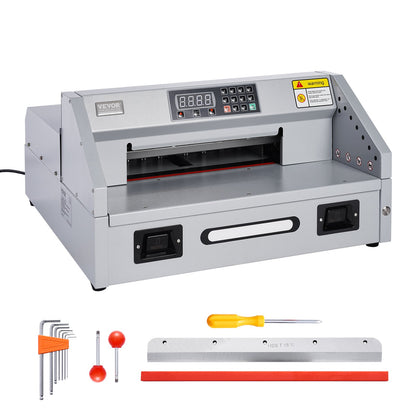 VEVOR Electric Paper Cutter, 300W Heavy Duty Paper Cutter Machine 11.8 in / 330 mm Cutting Width, 1.5 in / 38 mm Cutting Thickness, Electric Guillotine Trimmer with Casters & Infrared Function - DDQZJEKDD33096MIQ001V1 - view 1