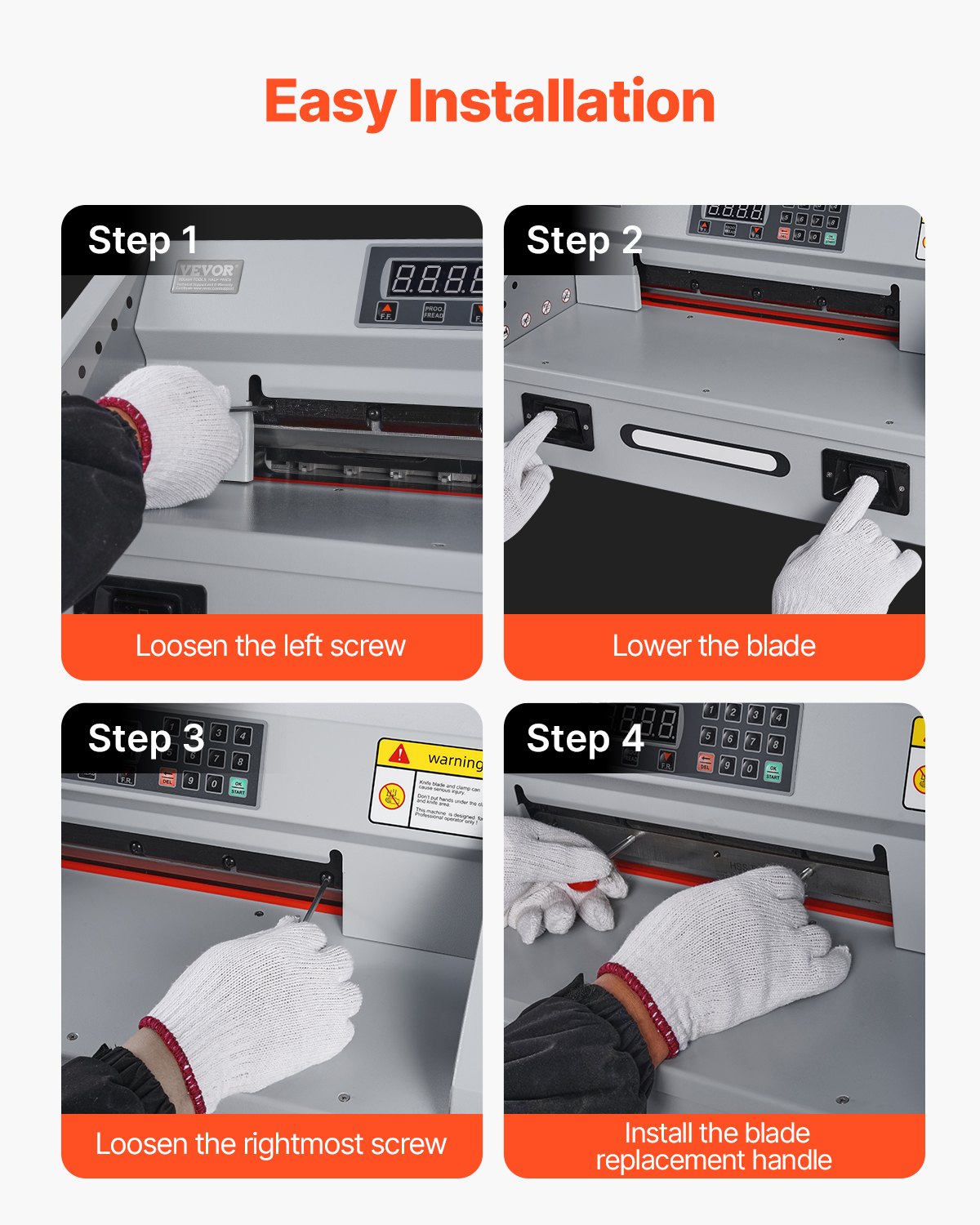 VEVOR Paper Cutter Blade, Heavy Duty Steel Blade Replacement Suitable for Professional Cutter E330D/E330S, Paper Trimmer Machine Spare Blade,585 x 44 x 6 mm - DDQZJEKDP330H0PP8001V0 - view 6