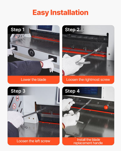 VEVOR Paper Cutter Blade, Heavy Duty Steel Blade Replacement Suitable for Professional Cutter E490T, Paper Trimmer Machine Spare Blade,560 x 56 x 8 mm - DDQZJEKDP490WMZ36001V0 - view 6