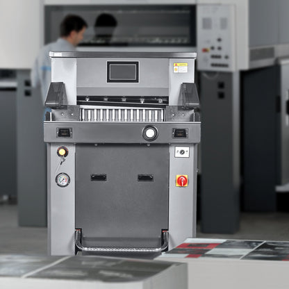 VEVOR Electric Hydraulic Paper Cutter, 2500W Heavy Duty Paper Cutter Machine 20.2 in/515 mm Cutting Width, 3.1 in/80 mm Cutting Thickness, Electric Guillotine Trimmer with Casters & Infrared Function - DDQZJEKYY5205M6AP001V1 - view 9