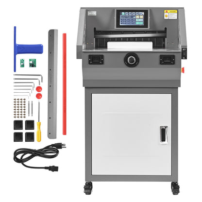 VEVOR Electric Paper Cutter, Metal Programmable Paper Cutter Machine, 17.99 inch Cutting Width, 2.28 inch Cutting Thickness, Electric Hydraulic Guillotine Trimmer with Infrared Function & Spare Blade - DDQZJSKBCKDDWXZSU001V1 - view 10