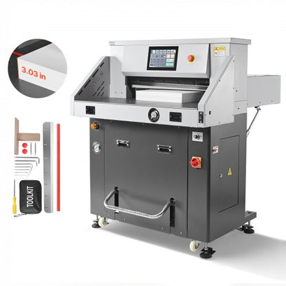 VEVOR Electric Paper Cutter, Metal Hydraulic Paper Cutter Machine, 28 inch Cutting Width, 3.03 inch Cutting Thickness, Large Size Electric Guillotine Trimmer with Infrared Function and Spare Blade - DDQZJSKYYQZJ7MC5P001V1 - view 2