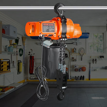 VEVOR Electric Chain Hoist, 2200 lbs Load Capacity, 10 ft Lifting Height, 6.9 ft/min Speed, 120V, Single Phase Overhead Crane with Chain, 10 ft Wired Remote Control for Garage, Shop, Hotel, and Home - DDSHLHLDXD11P0U2TV1 - view 9