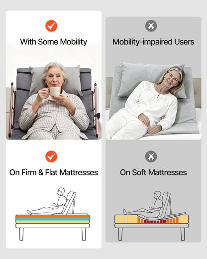 VEVOR Electric Lifting Backrest for Bed, 300 lbs Capacity, 4-68° Adjustable Lifting Bed Backrest, with Folable Guardrail & Headrest, Machine Washable, Assist Pregnant Women Elderly Patient Handicap - DDSJQBQSJKB94JIWQ001V1 - view 8