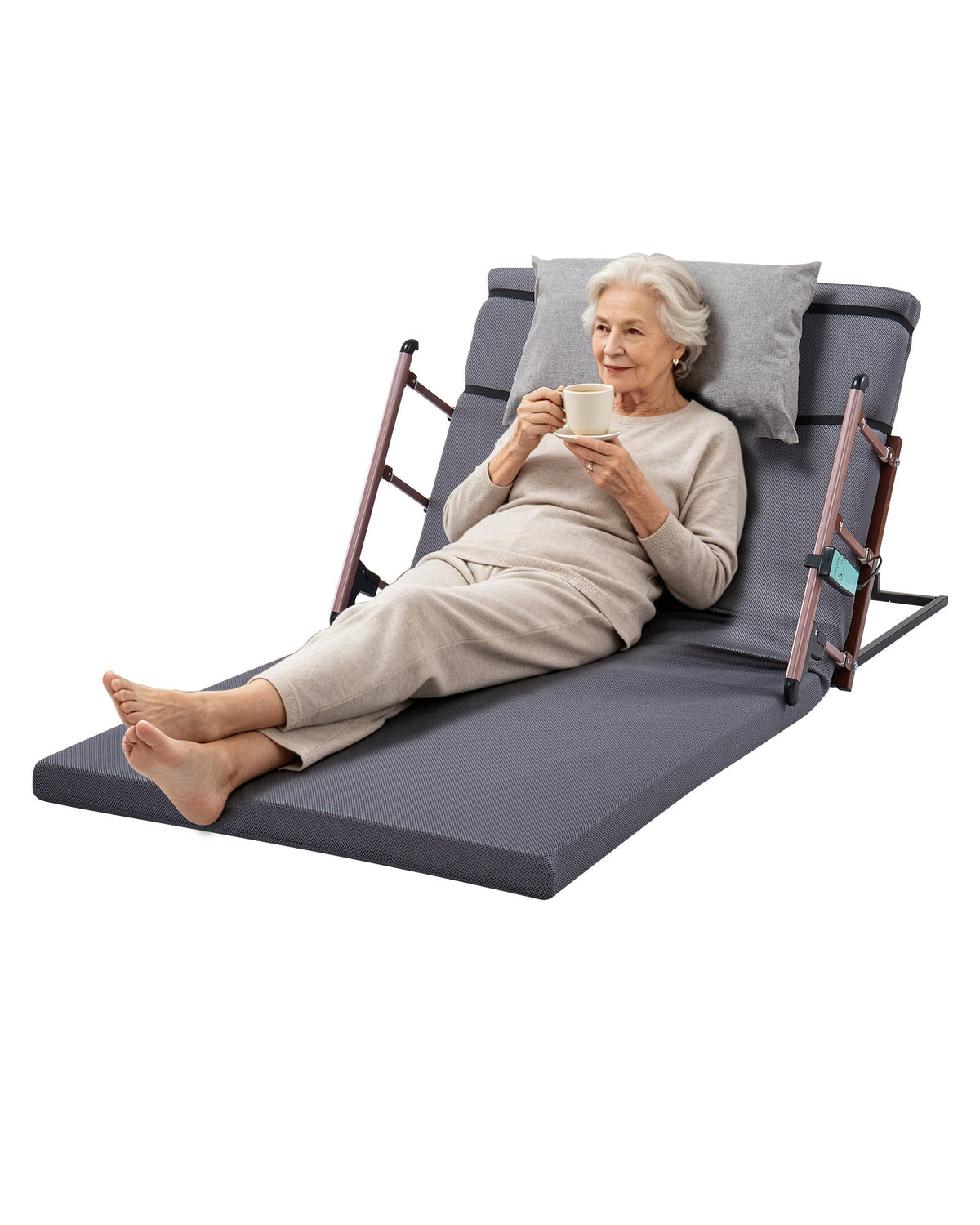 VEVOR Electric Lifting Backrest for Bed, 300 lbs Capacity, 4-68° Adjustable Lifting Bed Backrest, with Folable Guardrail & Headrest, Machine Washable, Assist Pregnant Women Elderly Patient Handicap - DDSJQBQSJKB94JIWQ001V1 - view 9