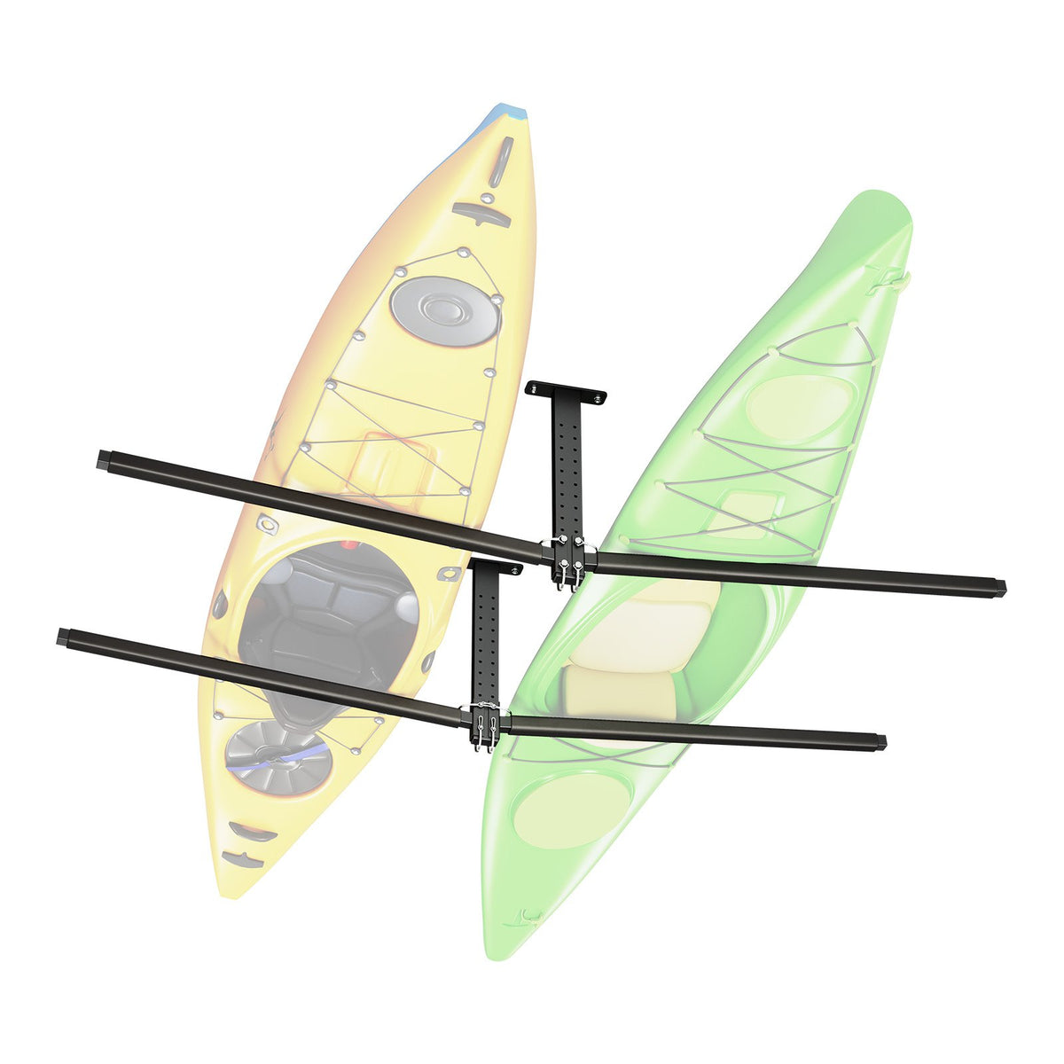 VEVOR Kayak Storage Rack for 2 Kayaks, Holds Up to 250 lbs, Heavy Duty Adjustable Ceiling Rack for Garage Ceiling Mount, Overhead Garage Storage Hanger for Canoe, Ladder, SUP, Surfboard & Paddleboard - DDSPHTZJ2S00BED1F001V0 - view 1