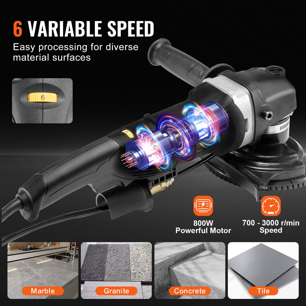 VEVOR Wet Polisher Grinder - Select Your Configuration - DDSSPGJTZYPJQ91Y0V1 - view 3